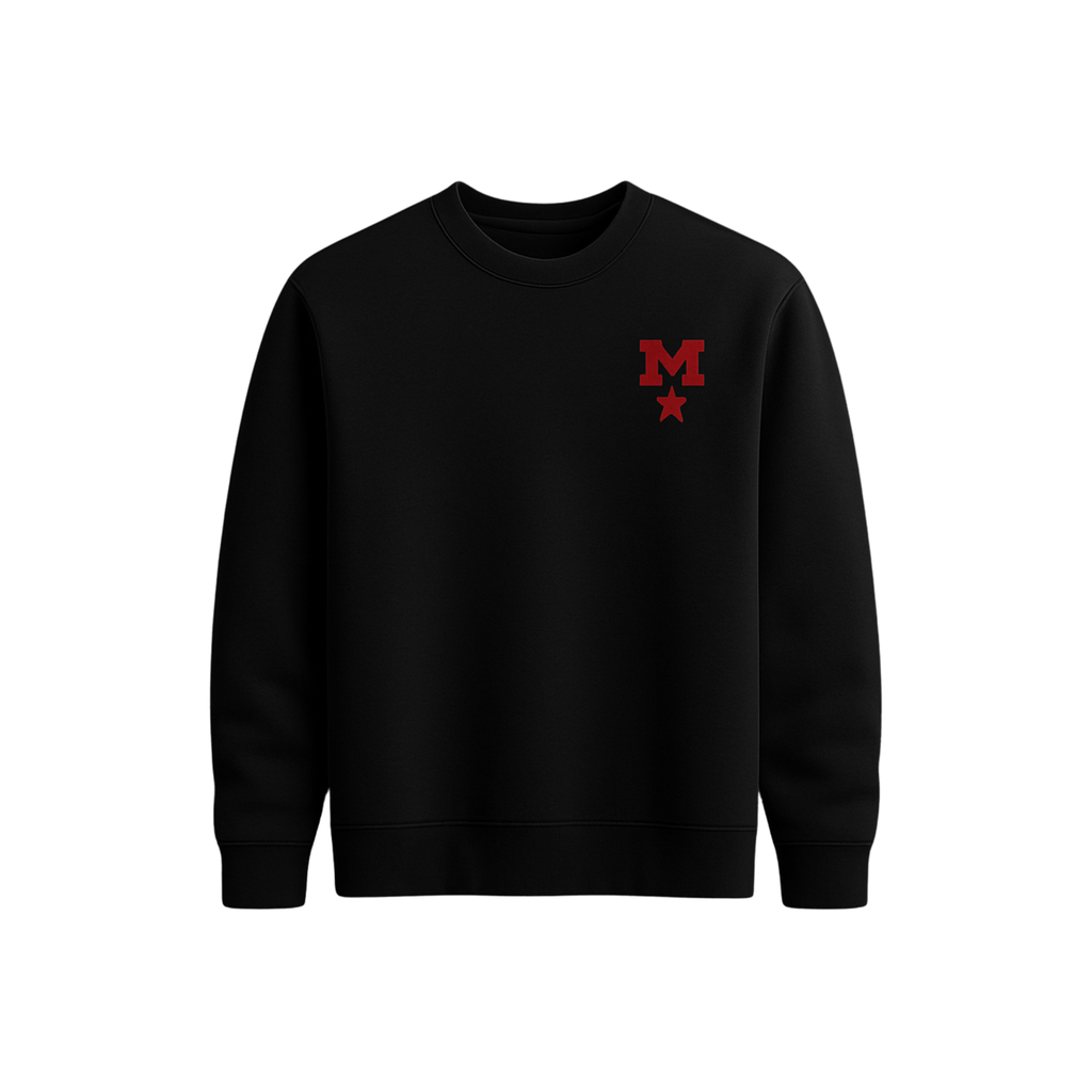 PRE-ORDER | Black M Collection Red Leather Snake Skin Crew Neck