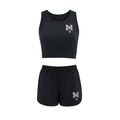 Black Rhinestone Lounge Set