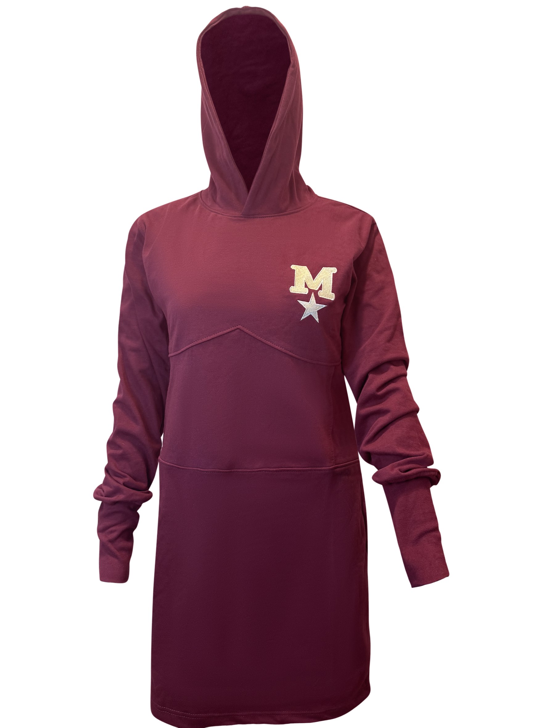 Burgundy Allstarz Hoodie Dress – ModelAllstarz